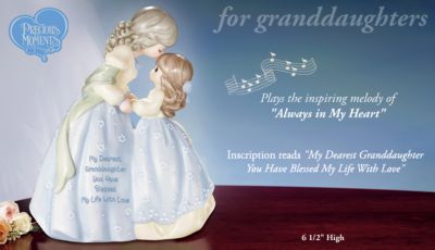 Precious Moments Collectible My Dearest Granddaughter Musical Figurine Gift - Exclusive Precious Moments® Collectible Granddaughter Figurine is a Gift of Love for Granddaughters with Music and Words!