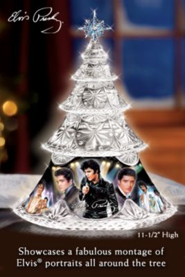 The Bradford Editions Elvis Presley Legend Collectible Crystal Christmas Tree