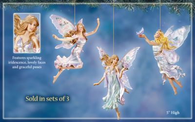 Lena Liu Enchanting Fairyland Butterfly And Flower Fairy Ornaments: Set One - Exclusive Lena Liu Collectible Butterfly-winged Floral Art Fairy Ornaments Welcome You into a World of Garden Enchantment!