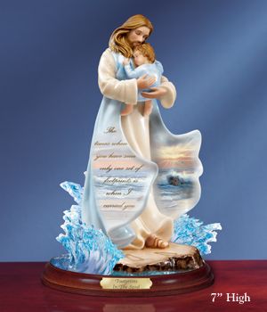 The Bradford Editions Footprints In The Sand Inspirational Figurine