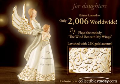 My Daughter My Joy Mother And Daughter Collectible Angel Figurine: Gold Edition - Collectible Musical Angel Figurine a Loving Mother to Daughter Gift! Collectibles Today Exclusive, Edition Limited to 2,006!