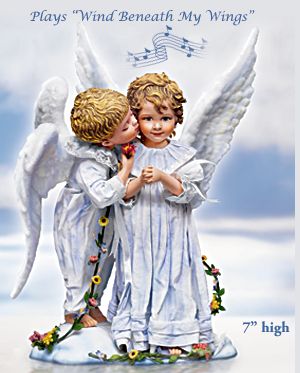 The Bradford Editions Sandra Kuck's Angel Kisses Collectible Child Angel Figurine