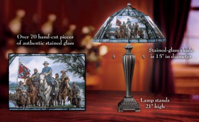 Pride Of The South Civil War Art Collectible Stained-Glass Table Lamp - Collectible Stained-Glass Table Lamp an Exclusive Limited-Edition Showcases Civil War Art by Artist John Paul Strain!