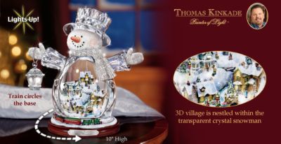 Thomas Kinkade Snowman Figurine