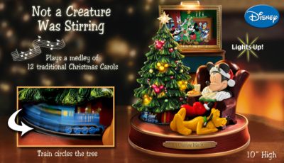 Not A Creature Was Stirring: Disney Mickey Mouse Christmas Musical Figurine - Disney Christmas Mickey Mouse Figurine Features Lights, Music and Moving Train! Unique Mickey Mouse Christmas Decoration!
