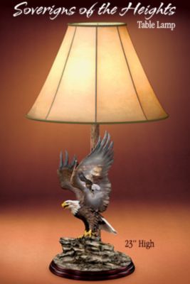 The Bradford Editions Sovereigns Of The Heights Bald Eagle Table Lamp: Collectible Eagle Decor