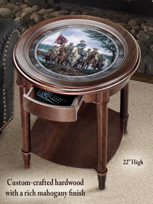 The Bradford Editions Heroes Of The Civil War Accent Table: Civil War Home Decor
