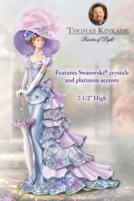 The Bradford Editions Thomas Kinkade Emily's Stroll In Inspiration Garden Victorian Lady Figurine