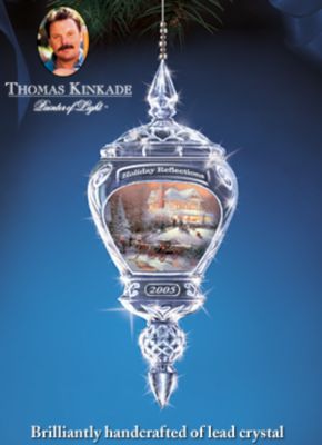 The Bradford Editions Thomas Kinkade Holiday Reflections 2005 Annual Ornament