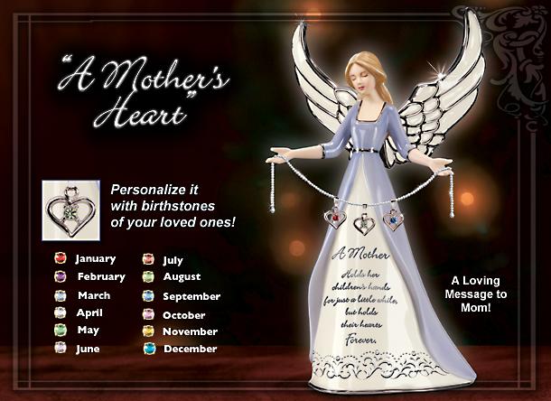 Click here to buy A Mother's Love Birthstone Charm Angel Figurine by The Bradford Editions.