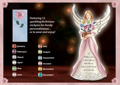 A Mothers Love Is Like a Flower Angel Birthstone Figurine - Personalizable Birthstone Angel Figurine Celebrates the Blossoming Love in Your Family! Exclusive Limited Edition!
