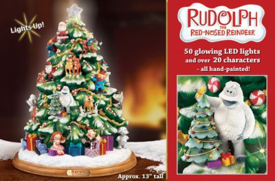 Rudolph® the Red-Nosed Reindeer® Illuminated Tabletop Christmas Tree - Exclusive, Limited-edition Illuminated Tabletop Christmas Tree Features Rudolph® the Red-Nosed Reindeer® Characters!