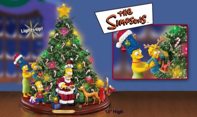 The Simpsons Collectible Tabletop Holiday Tree: Simpsons Themed Christmas Gift - Simpsons Tabletop Christmas Tree Makes Holidays Hilarious and Bright! Exclusive First; Great Home Decoration or Gift!