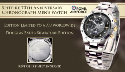 Click here to buy Royal Air Force Spitfire 70th Anniversary Chronograph Watch by Collectibles Today.