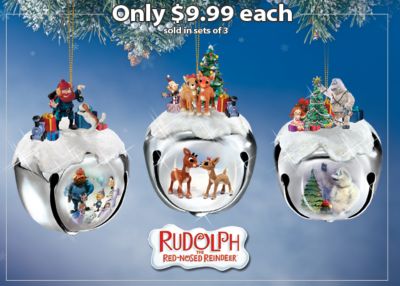 Rudolph The Red-Nosed Reindeer Sleigh Bells Ornaments: Set One - Exclusive Rudolph the Red-Nosed Reindeer&reg; Sleigh Bell Ornaments! First-ever Collectibles Inspired by a Holiday Favorite!