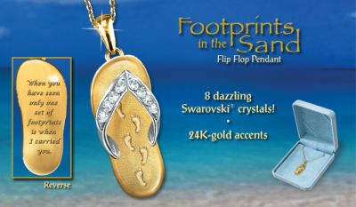 Footprints In The Sand Pendant Necklace