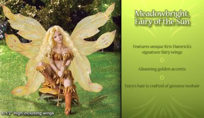 Meadowbright, The Fairy Of The Sun Collectible Fairy Figurine - Collectible Fairy Figurine with Glittering Wings! Ideal Seasonal Decoration or Fantasy Gift by Artist Kris Hamrick! Exclusive