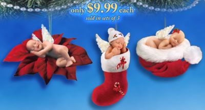 Santas Little Angels Sleeping Baby Angels Christmas Tree Ornaments: Set One - Sweet Dreams! Sleeping Baby Angels Christmas Tree Ornaments Will Bring a Smile to Your Face and Holiday Joy to Your Heart