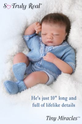 The Ashton-Drake Galleries Tiny Miracles Little Charlie Miniature Realistic Baby Boy Doll
