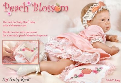 Peach Blossom Collectible Lifelike Baby Girl Doll: So Truly Real - Collectible Lifelike Baby Girl Doll is a So Truly Real&reg; FIRST! Comes with Her Own Peach Blossom Scented Blanket!
