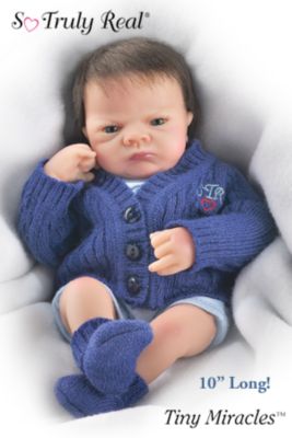 The Ashton-Drake Galleries Tiny Miracles Open Eye Charlie Miniature Realistic Baby Boy Doll