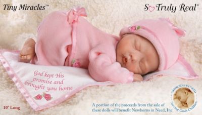 God Kept His Promise And Brought You Home Lifelike Newborn Baby Doll: So Truly Real - Tiny Miracles Lifelike Newborn Baby Doll Helps Newborns in Need! Exclusive Collectible by Doll Artist Donna Lee
