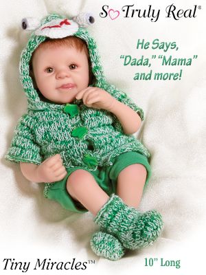 The Ashton-Drake Galleries Tiny Miracles Freddie Froggy Baby Boy Doll: So Truly Real