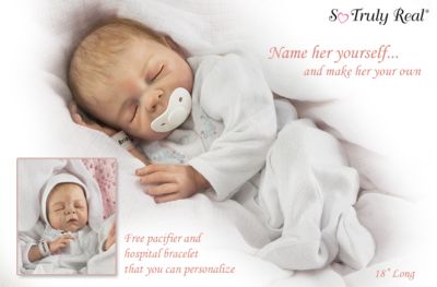 Cherish Collectible Lifelike Vinyl Baby Doll: So Truly Real - Name Her Yourself! Newborn Baby Girl Doll is a Collectible Masterpiece of Realism by Doll Artist Denise Farmer!