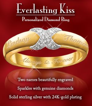 Everlasting Kiss Personalized Ring