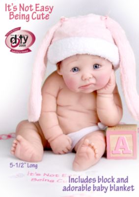 The Ashton-Drake Galleries It's Not Easy Being Cute Resin Doll: Anatomically Correct Miniature Baby Doll