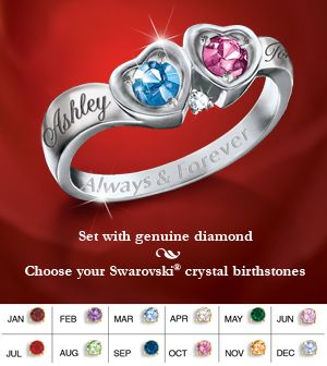 Perfect Love Personalized Crystal Birthstone Ring