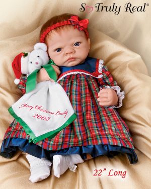 The Ashton-Drake Galleries Life-Size Merry Christmas, Emily: Realistic Emily Christmas Doll - So Truly Real