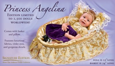 Realistic Princess Baby Doll: Princess Angelina - Princess Baby Doll is Luxuriously Detailed! Realistic Baby with Hand-Signed Certificate, Strictly Limited to Just 1,500!