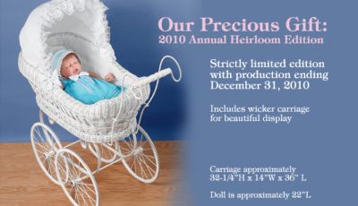 Click here to buy 2010 Annual Heirloom Edition Lifelike Baby Doll by The Ashton-Drake Galleries.