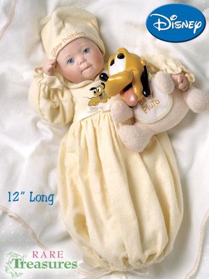 The Ashton-Drake Galleries Disney Dreamland Baby Pluto Porcelain Baby Doll