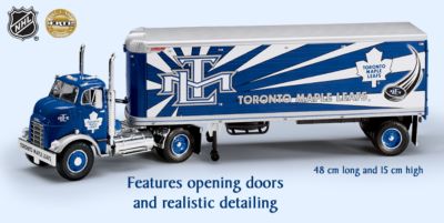 1:25 Go Leafs&reg;, Go! NHL Team Collectible Semi-Truck Diecast - Toronto Maple Leafs&reg; NHL&reg; Team Diecast Semi-Truck Hand-built by Ertl&reg;! Great Hockey Collectible Diecast Gift!