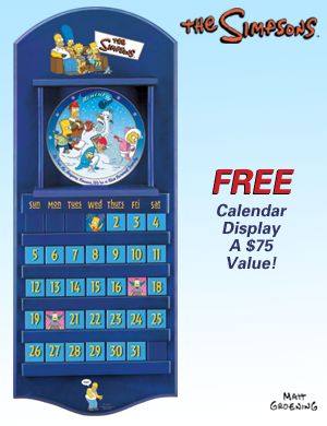 The Bradford Exchange The Simpsons Collector Plate Calendar Collection