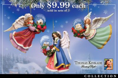 Click here to buy Thomas Kinkade Snowglobe Village Angel Christmas Ornament... by The Ashton-Drake Galleries.