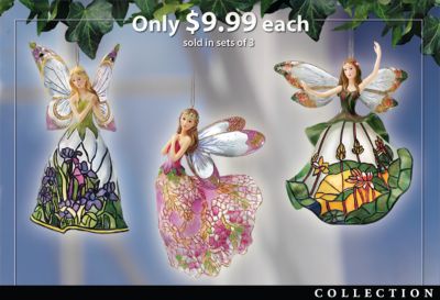 Angels Of The Glowing Garden Ornament Collection: Set of Three