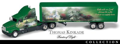 Thomas Kinkade Thoughts For The Road Diecast Truck Collection - Let Faith Take the Wheel with Thomas Kinkade Diecast Semi Truck Collection