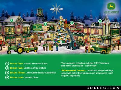 John Deere Heartland Holiday Village Collection - First John Deere Collectible Christmas Village Collection, a Unique Christmas Decoration Idea Brimming with Holiday Spirit!