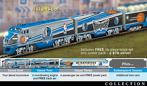 Click here to buy Dallas Mavericks Express NBA Basketball Train Collection by Hawthorne Village.