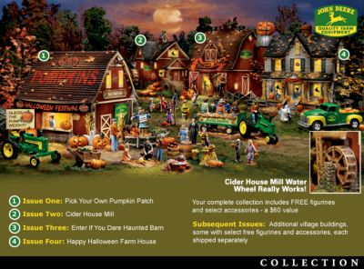 John Deere Halloween Village Collection - Unique Collectible John Deere Halloween Village Collection Adds Country Charm to Your Halloween Decorations!