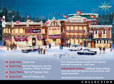 Boston Red Sox Christmas Village Collection - Boston Red Sox Collectible Christmas Village Collection! Limited-edition MLB Collectibles Hit a Holiday Home Run!