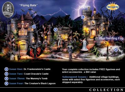 Universal Studios Monsters Halloween Village Collection - Monstrously Delightful Halloween Decoration! Exclusive First-ever Universal Studios Collectible Village Collection