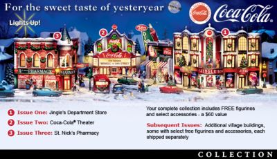 COCA-COLA&reg; Holiday Collectible Village Collection - Memories Are So Sweet in this Exclusive COCA-COLA&reg; Collectible Holiday Village Collection With Vintage Artwork!