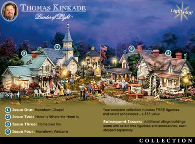 Thomas Kinkade Hometown Village Collection - Thomas Kinkade Hometown Village Collection Lets You Celebrate a Patriotic Heritage, Thomas Kinkade Style! Exclusive!