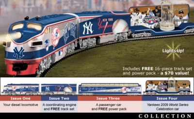 New York Yankees Express Major League Baseball Train Collection - New York Yankees Major League Baseball Train Set Collection Really Knocks the Cover Off the Ball!