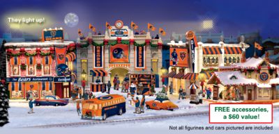 Collectible Chicago Bears Christmas Village Collection - Official Collectible Chicago Bears Football Christmas Village Collection Celebrates a Classic! Exclusive Bears Home Decor!