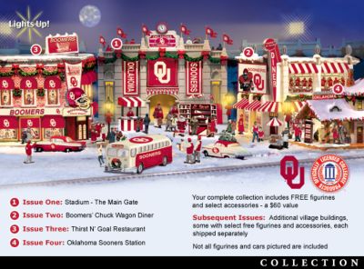 Oklahoma Sooners Christmas Village Collection - Collectible Oklahoma Sooners® Christmas Village Collection! Great Limited Editions to Start a New Family Tradition!